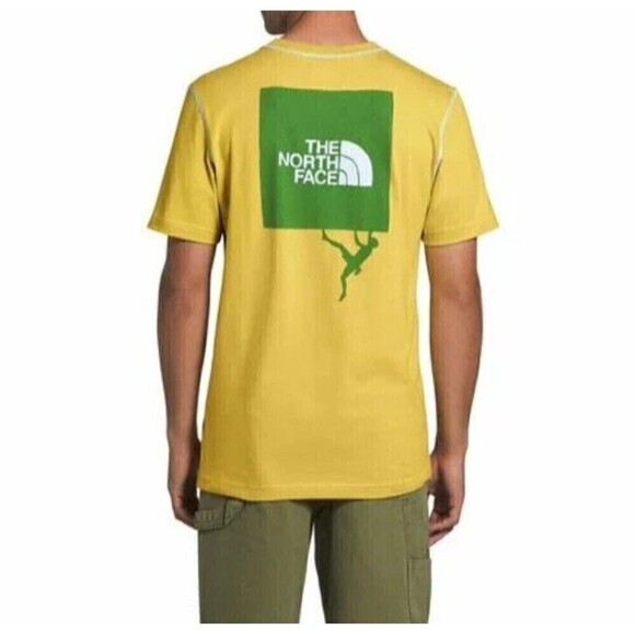 The North Face Short Sleeve Crew Neck Back Graphic T Shirt Yellow Small - Picture 1 of 6
